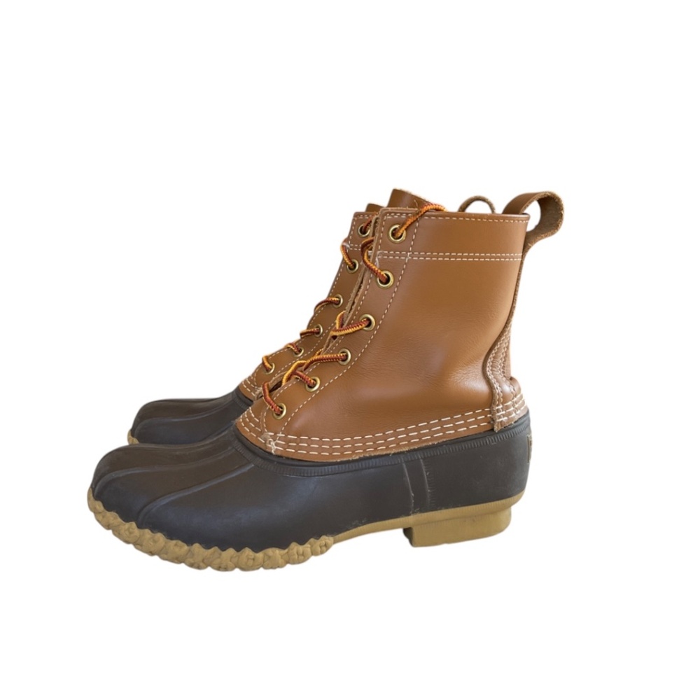 L.L. Bean Two-Tone Brown Duck Rain Boots - Picture 5 of 9